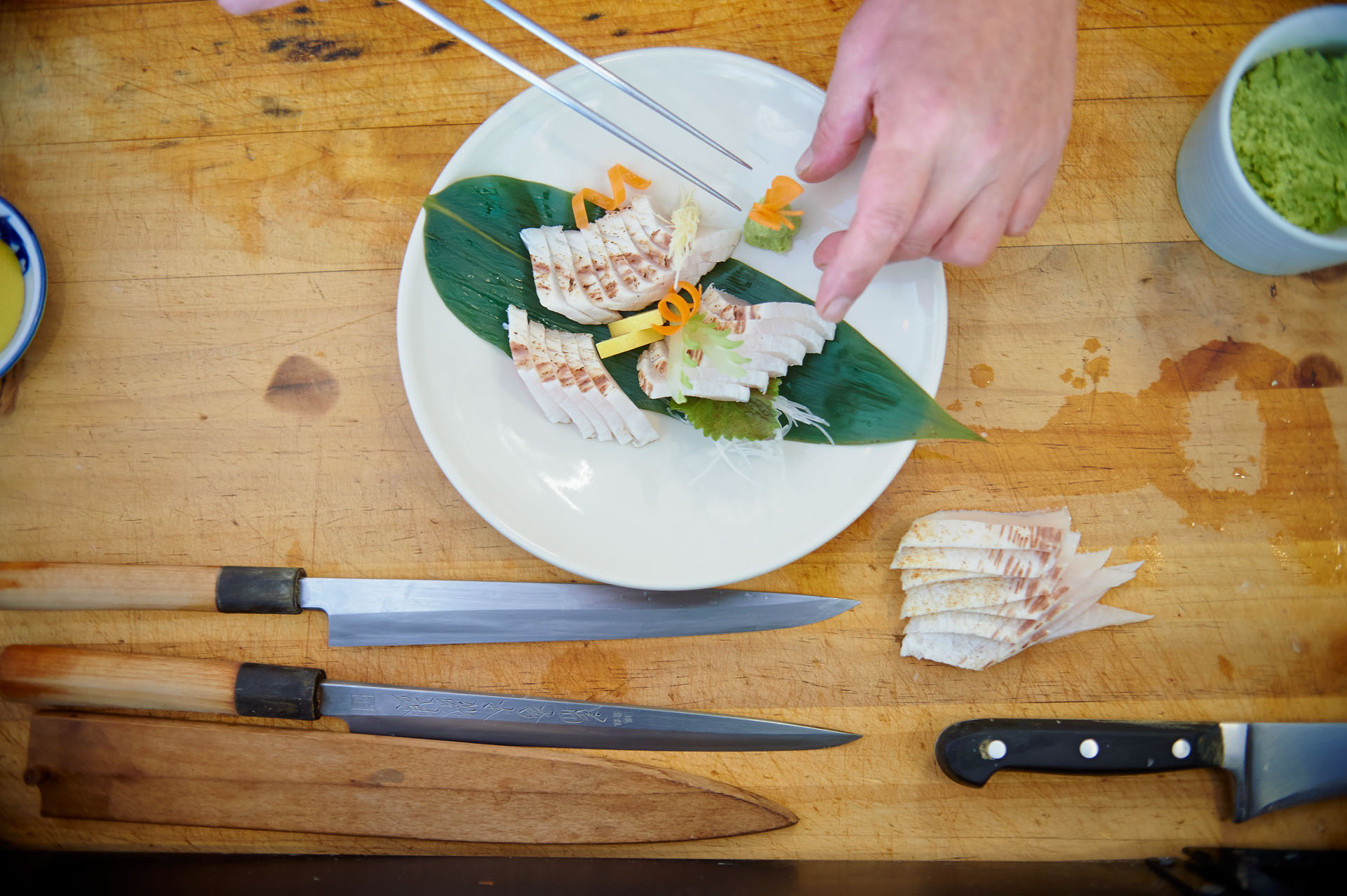 Photographs of Chefs preparing Cobia for Pacific Reef Fisheries