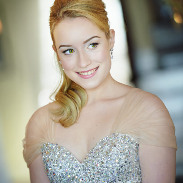 Portraits of tGracie Pickering and formal partner Sam, prior to their TGS Seniors' Formal.