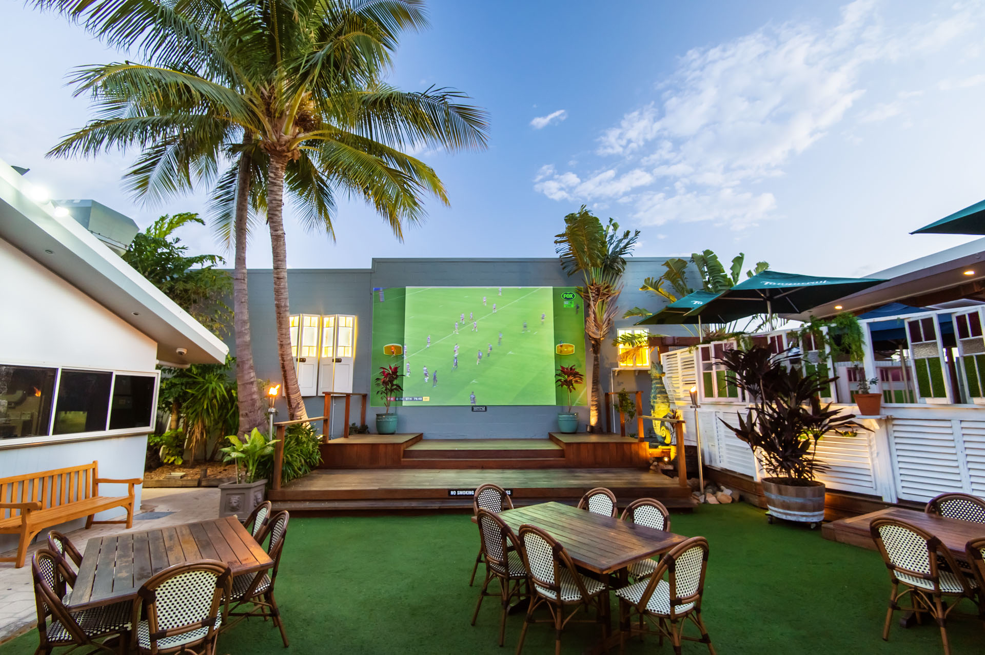 Photograph of interiors and the exterior of the Grand View Hotel in Bowen