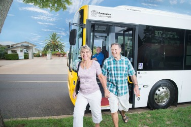 People utilising bus services within Toowoomba for the Queensland Government's Department of Transport an Main Roads, Translink Division