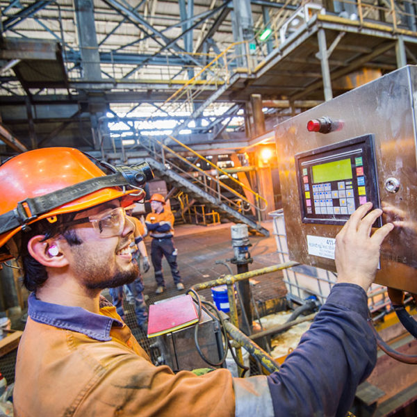 Devassy Vellanikaran, Lubrication Technician, Copper Concentrator ensuring lubrication devices are running ok before starting the Mill back up after shutdown.