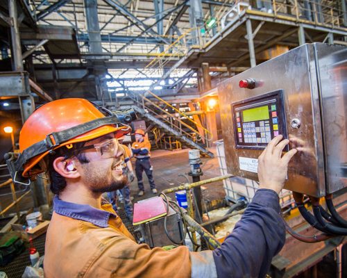 Devassy Vellanikaran, Lubrication Technician, Copper Concentrator ensuring lubrication devices are running ok before starting the Mill back up after shutdown.